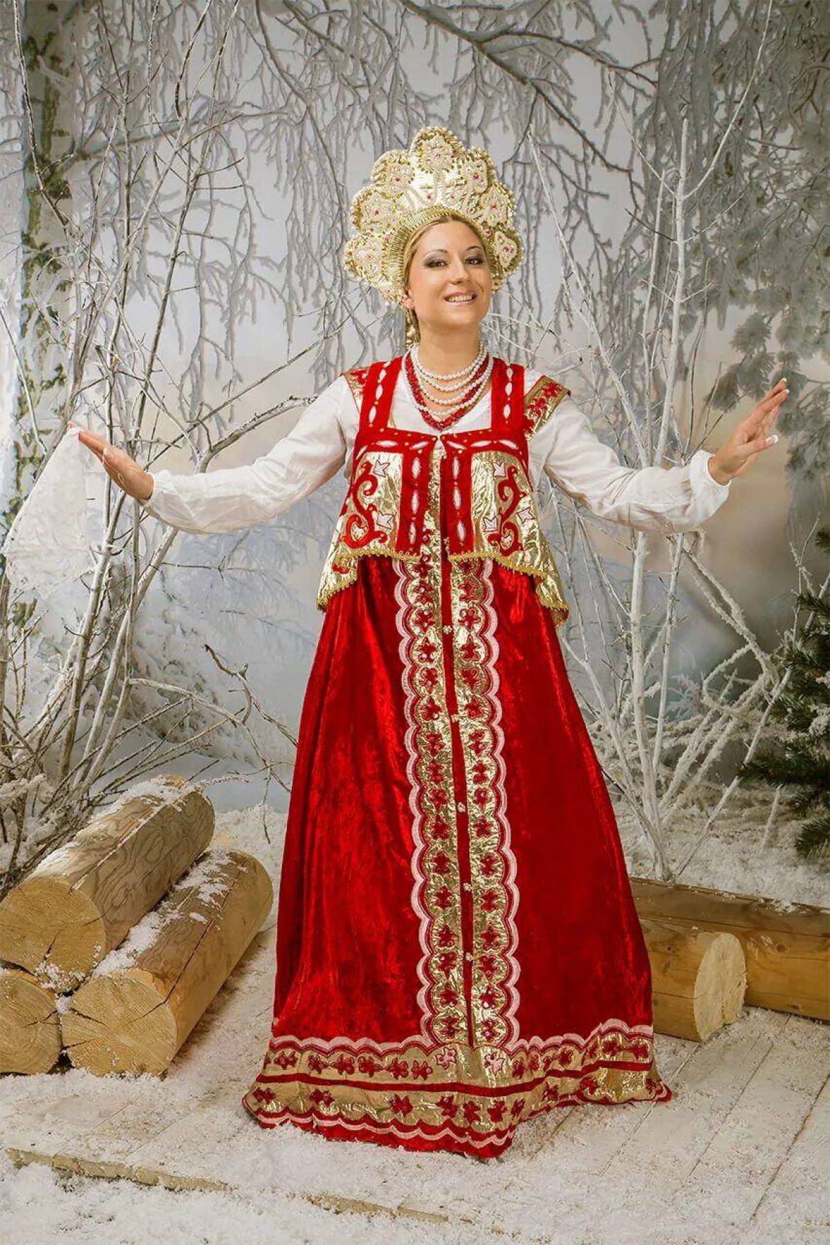 Girls in Slavic costumes in Vadodara